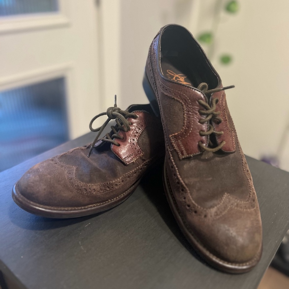 Johnston & Murphy Two-Tone Brown Oxford Shoes